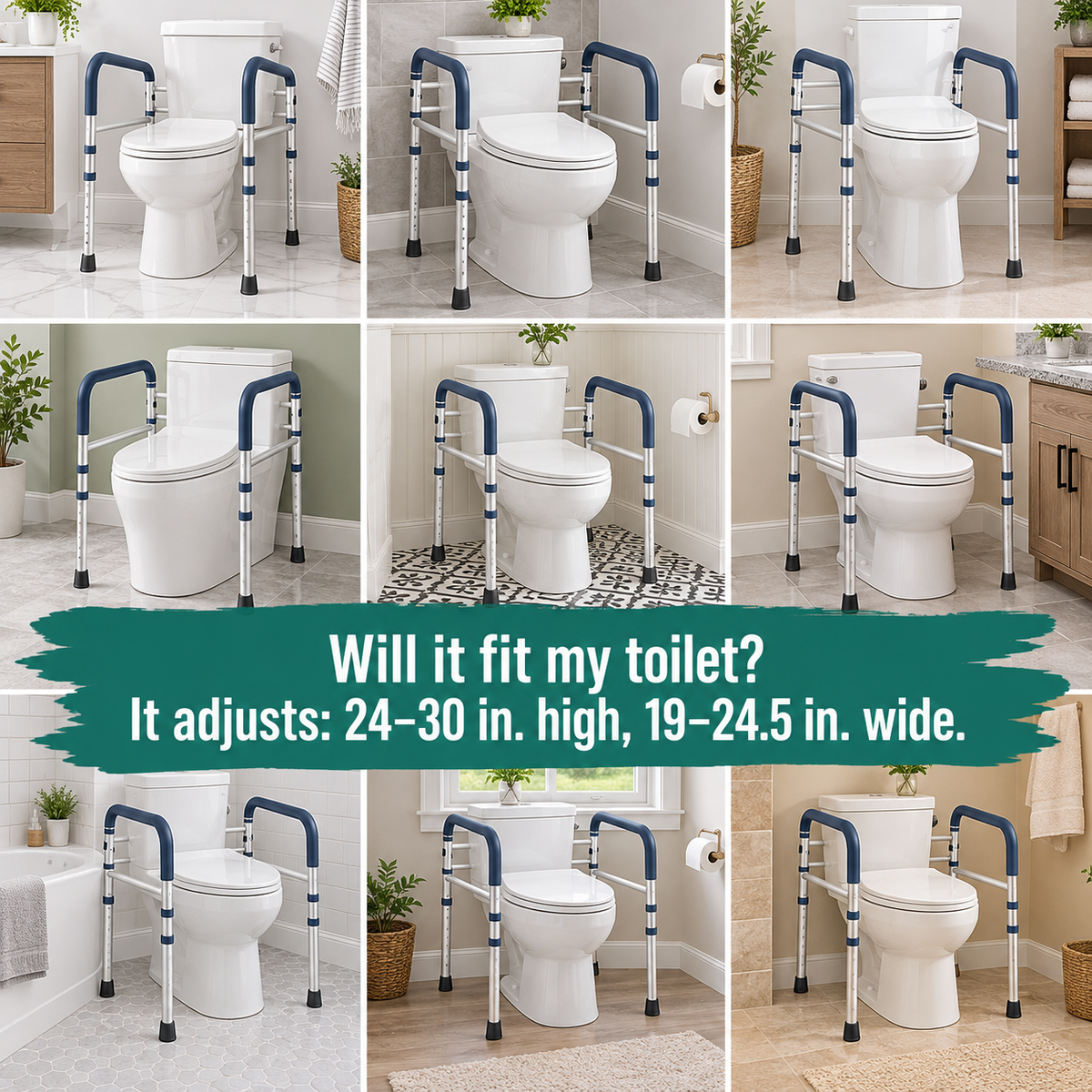 Piventra Toilet Safety Rails, image 8